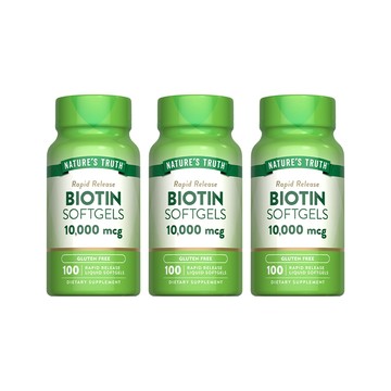 綠萃淨 生物素10000微克軟膠囊(100粒x3瓶)組