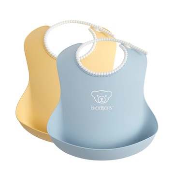 BABYBJÖRN 軟膠珠邊防屑圍兜2 入 (5色選擇)