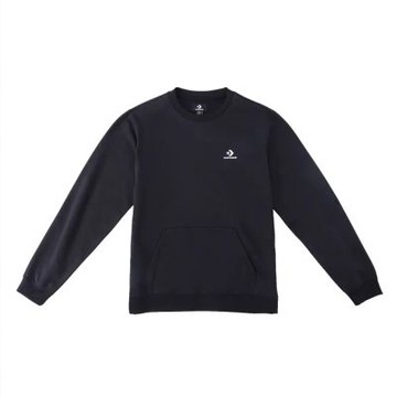 Converse Star Chevron Fleece Crew 長袖 男款 黑色 大學T MCJ697-023