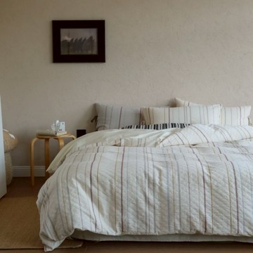 砂洗褶皺四件套｜ROZZ Soft Grain（兩色） - 雙人加大米