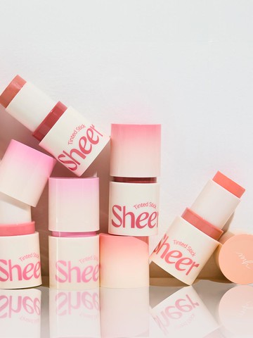 Tinted Sheer Stick Blusher [Including Mini Puff]