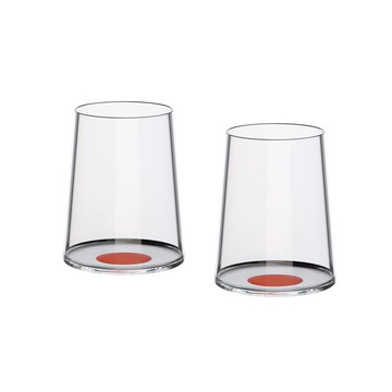 SplitGlass 水晶玻璃白酒杯 - 2 件套裝 (紅色)