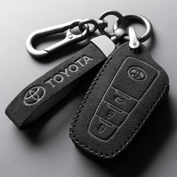 【Toyota豐田專用】精美包裝 最新Alcanta義大利進口翻毛皮 ALTIS RAV4 CAMRY 真皮鑰匙包