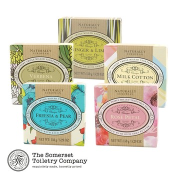【英國賽玫特】自然歐洲乳油木香皂 150g (英國梨與小蒼蘭、馬鞭草、玫瑰花瓣、薑花萊姆、牛奶棉花)