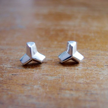 消波塊(小) 925銀耳環