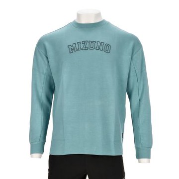 Mizuno 美津濃 1906 男款 青綠色 圓領 棉質 運動 休閒 大學T 長袖 D2TAA53728