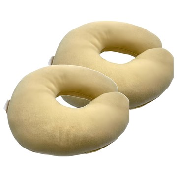 J&N 素色彈性U型枕 2件套裝  30 x 30cm  黃色