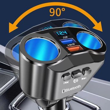 多功能車載充電器多功能車充 藍牙mp3播放器 藍牙車載快充車載直