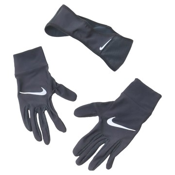 NIKE 耐吉M ESSENTIAL 冬季慢跑組合 觸控手套 + 帽子  S/M  黑色  1組