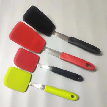 外貿出口單硅膠鍋鏟平底不粘鍋專用烙餅煎雞蛋牛排鏟子薄款小煎鏟