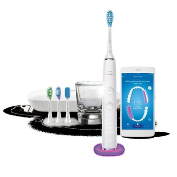 PHILIPS 飛利浦 sonicare 鑽白極淨智能鑽石音波震動牙刷/電動牙刷  HX9924/02  1組  晶鑽白
