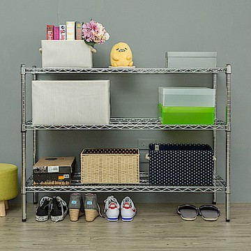 dayneeds 荷重型 120x45x90cm 三層電鍍(鎖管)波浪架 超強耐重/倉儲架/置物架