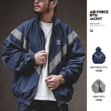 馬登工裝ARMY反光連帽飛行員夾克IPFU校服風速干外套寬松訓練服男