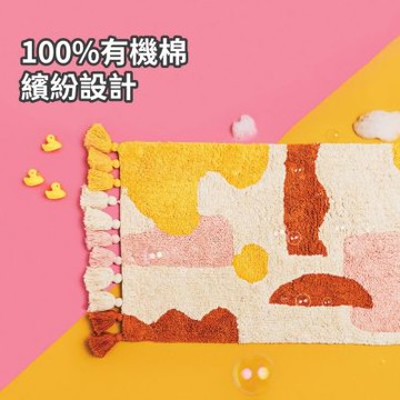 《danica》Jubilee純棉吸水地墊-橘貓76x49cm-- 腳踏墊 浴室地墊 踏墊