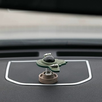 星際飛船汽車內飾擺件手工真皮車載香薰黑胡桃木擴香車內禮物