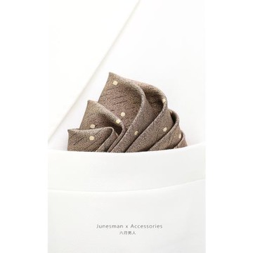 霧霾金！六月男人 手工制西服口袋巾男士西裝仿真絲小方巾 禮盒裝