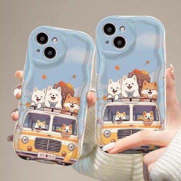 可愛游玩小狗適用三星a55/a54手機殼硅膠a53a35a34卡通個性a25a24a23網紅創意s24ultra新款s23/s22+防摔s23fe