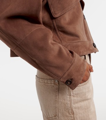 Brunello Cucinelli Monili cropped suede jacket