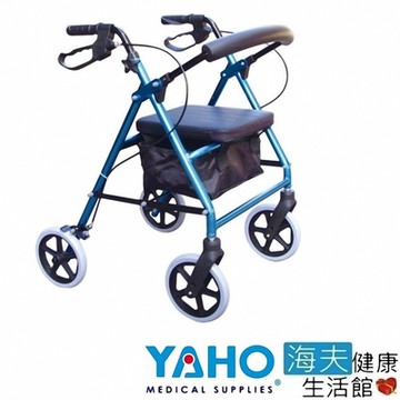 耀宏 機械式助行器 未滅菌 海夫健康生活館 耀宏 鋁合金四輪車 助步車 散步車 購物車 YH132-2