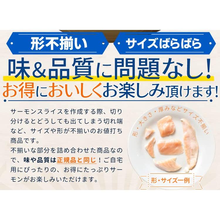 サーモン ハラス 切り落とし 刺身用 １ｋｇ（生サーモン５００ｇ 炙りサーモン５００ｇ）サイズ不揃い お値打ち品 トロ 生食 アトランティックサーモン