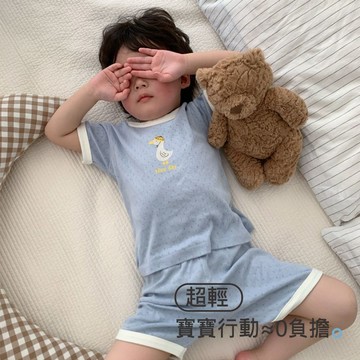 Mini baby🌷現貨🌷童裝 女童套裝 短袖上衣 女寶寶短褲 空調服 家居服 薄款透氣 純棉網眼 兩件套套裝