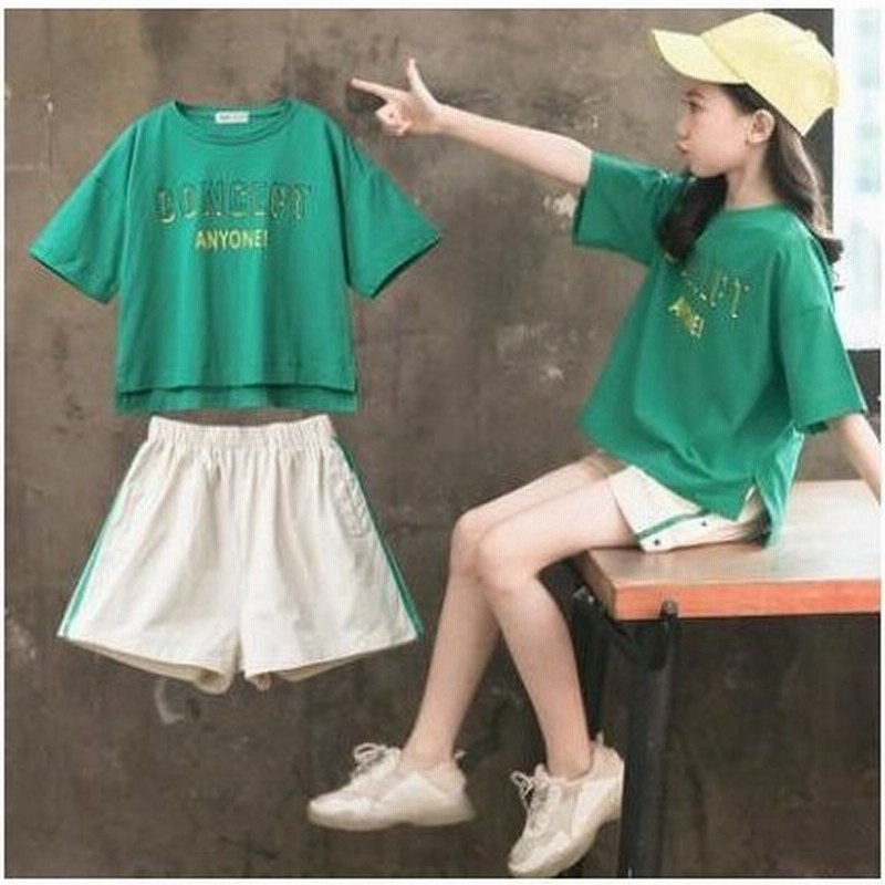 人気急上昇 子供服 セットアップ 女の子 半袖 夏 2点セット 子供ジャージ パンツ ヒップホップ 韓国子供服 キッズ 可愛い おしゃれ 小学生 通学着 新品 1 130 140 150 Dprd Jatimprov Go Id