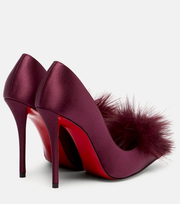 Christian Louboutin Alana 100 embellished crêpe satin pumps