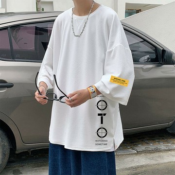 寬鬆七分袖T恤男|大尺碼47.5-140公斤男裝上衣|胖子冰絲t恤|夏季薄款上衣|簡約韓版短袖衫|寬鬆五分上衣|半袖t恤