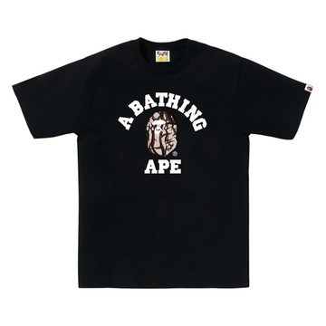 BAPE Trial Camo College Tee 猿人 荊棘 短袖 黑色 RAY-40 [台灣現貨]