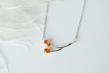 真正的寶石項鍊，925銀