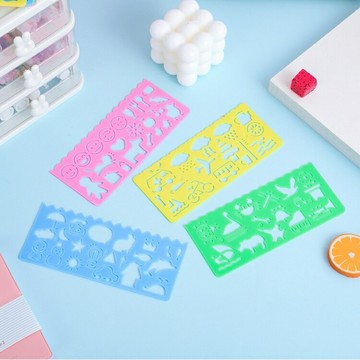 Baby童衣 兒童萬花筒幾何模版 男女童多造型描畫模尺 學生筆記特用創意尺 88097