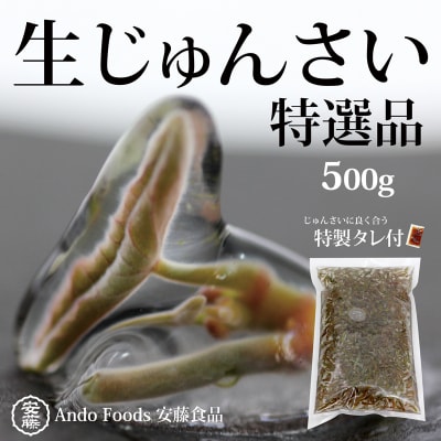 特選生じゅんさい500g ゆずタレ2個 《冷蔵》令和6年産  三種町産|05_adf-141501