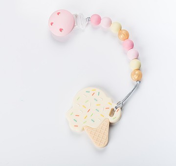 Sweet Lil' Monster 怪獸寶貝 固齒器 奶嘴鍊  草莓棉花糖冰淇淋  1個