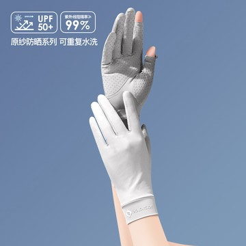 台灣熱賣防曬手套女防紫外綫夏季冰絲薄款防滑露指觸屏專業開車騎車手套-L1001 LNGV
