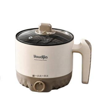 電火鍋 110V電煮鍋 1.8L容量 一人食電煮鍋 宿舍小電鍋 多功能電煮鍋 不粘電煮鍋 旋鈕控制 迷你小巧電煮鍋 熱銷