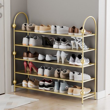 免運開發票 小型入戶多層金屬鞋架網紅室內簡易花盆收納架北歐創意金屬置物架