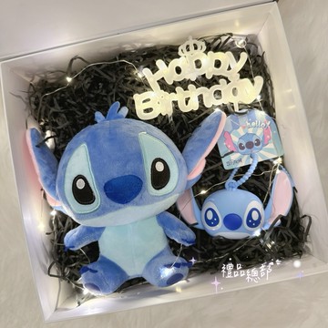 正版授權 6英吋 史迪奇發光禮盒 Stitch玩偶 史迪奇零錢包 Disney迪士尼 花束禮盒 生日禮物 情人節禮物