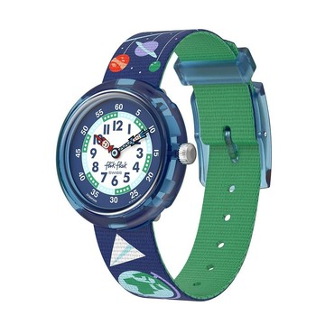 【swatch】FLIKFLAK 兒童手錶 SCHOOL STUFF 3-10歲/靜音無秒針/安全防水/瑞士製造 FBNP245 (31.85mm)