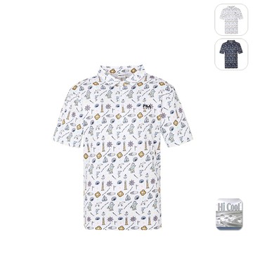 【FILA】男性 Golf 高爾夫 吸濕排汗 短袖POLO衫-白色 1POZ-2121-WT