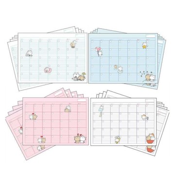 星星貓 月計畫紙-白藍/紅白