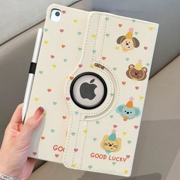 iPad保護套9/11代韓系卡通360°旋轉MINI7殼Pro第八代Air7/6/5新款