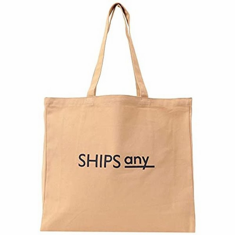 Ships シップス エニィ レディース バッグ トート ロゴ フードテキスタイル ベージュ 茶色 通販 Lineポイント最大get Lineショッピング