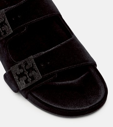 Tory Burch Mellow embellished velvet slides