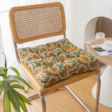 簡約棉麻椅子墊宿舍坐墊餐椅墊透氣防滑薄款加厚通用防滑凳子墊子