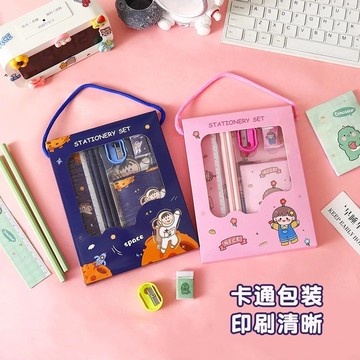 卡通文具禮盒 文具禮物 文具組 文具禮盒 6件組 兒童文具套裝 鉛筆五件套 六件套 生日禮物 交換禮物