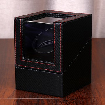 檀韻致遠碳纖維PU皮革1+0自動上鏈馬達盒手表收納展示搖表器現貨【宜家良品百貨】