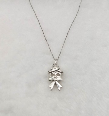 蘑菇頭項鍊 / 925純銀項鍊 / 純手工製作