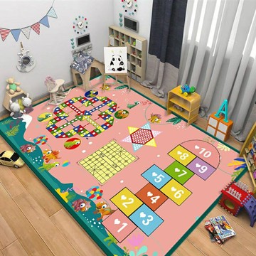 跳房子地墊 益智 早教飛行棋 遊戲地毯 非爬爬墊