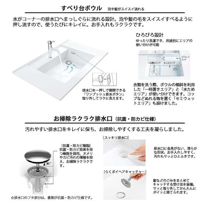 TOTO【LDSLA090BCLEN2】エスクアLS 洗面化粧台 PG2 センターボウル