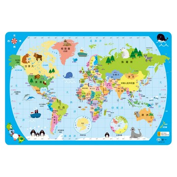 世一 世界拼圖  80片  混和顏色  1個